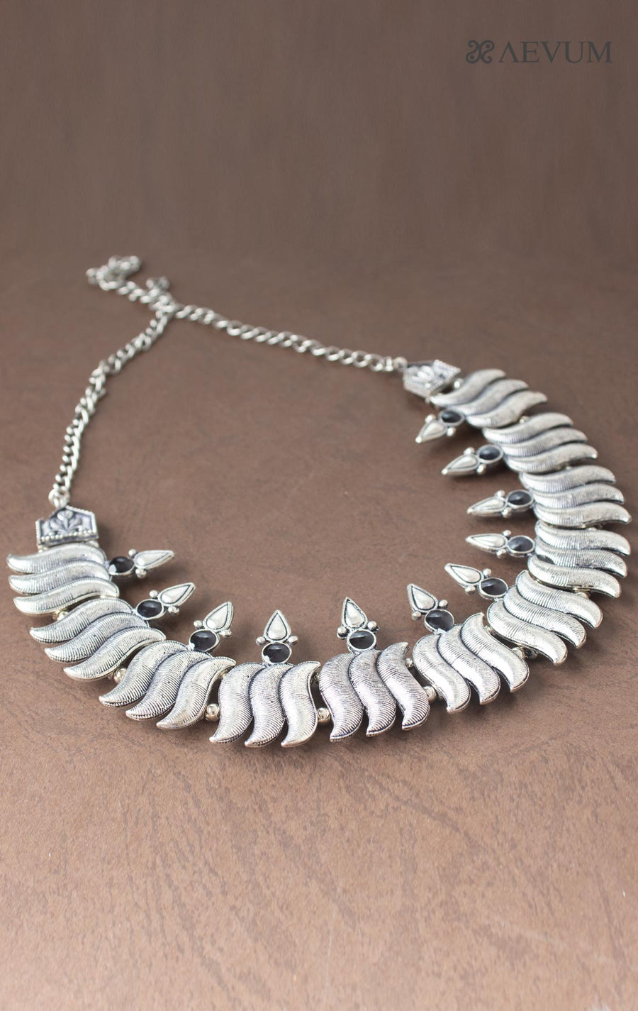 Meenakari Oxidised Choker Necklace - 2451 Jewellery AEVUM