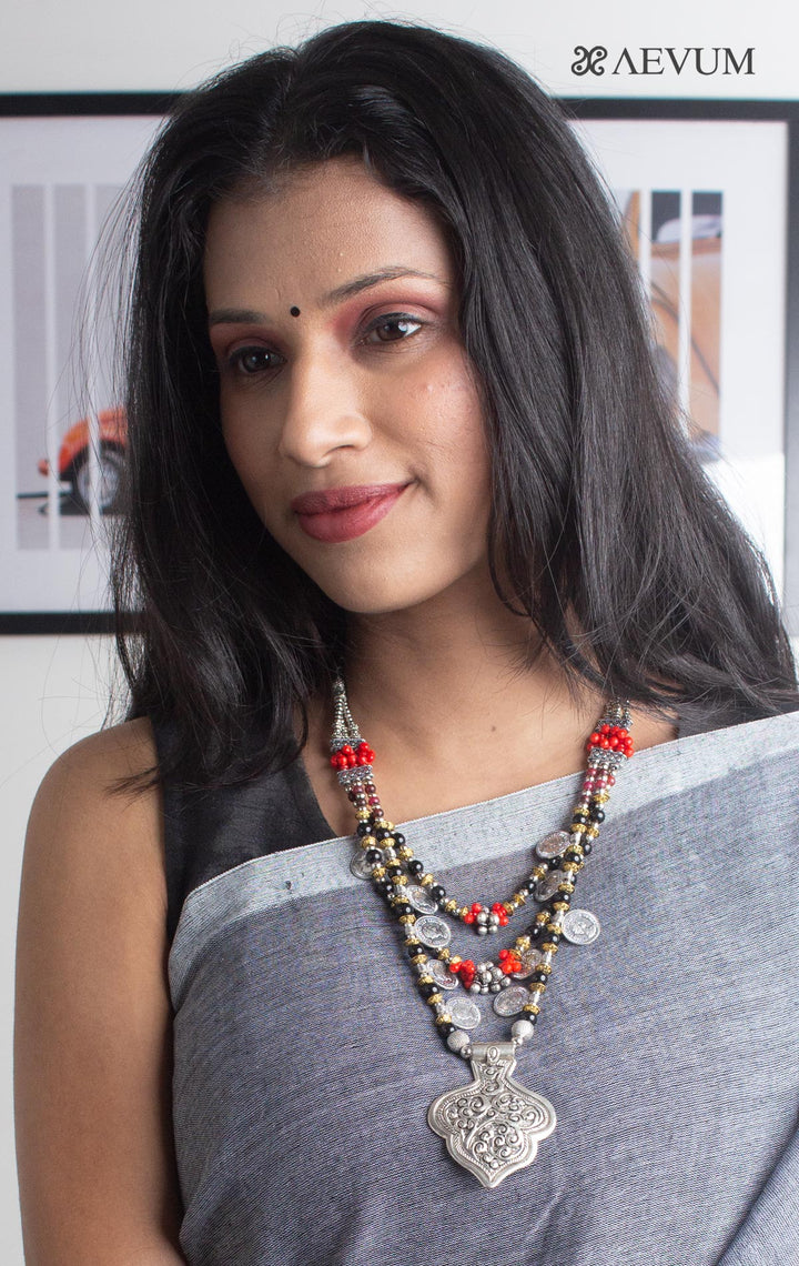 Silver Beaded Necklace - 2670 Jewellery AEVUM