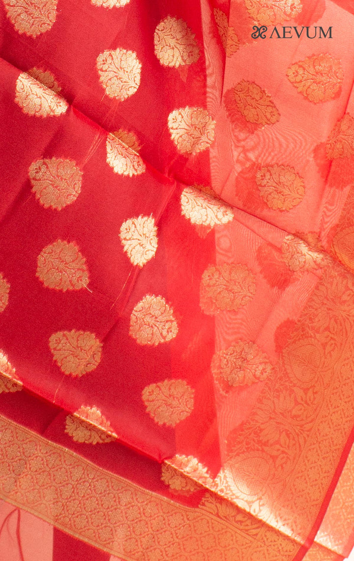 Banarasi Chanderi Silk Dupatta - 2694 Dupatta AEVUM 2   