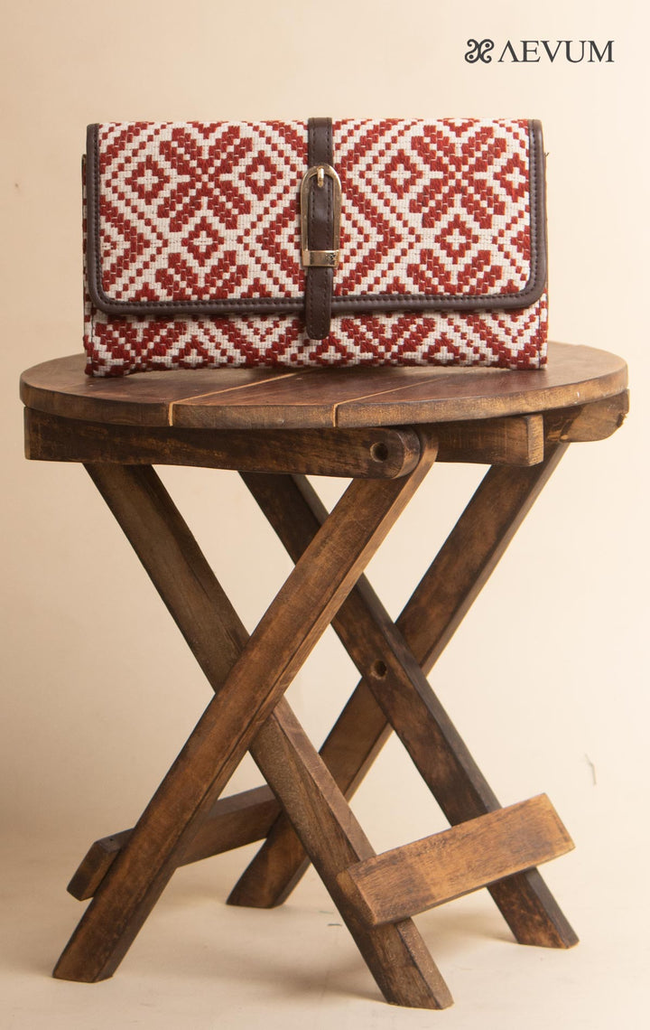 Woven Fabric Buckle Lace Wallet - 2905 - AEVUM