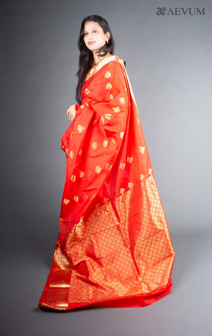 Kanjivaram Banarasi work Pure Silk Saree with Silk Mark - 5766 - AEVUM