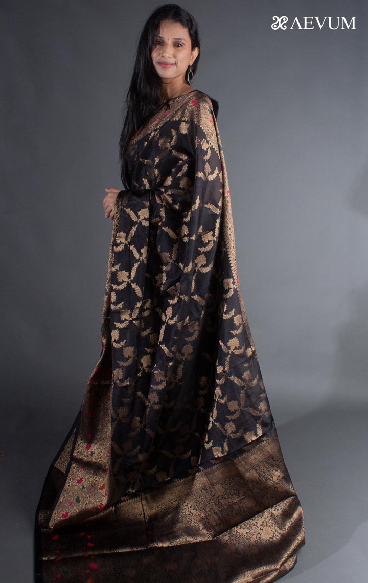Semi Georgette Soft Silk Banarasi Saree - 8070 - AEVUM