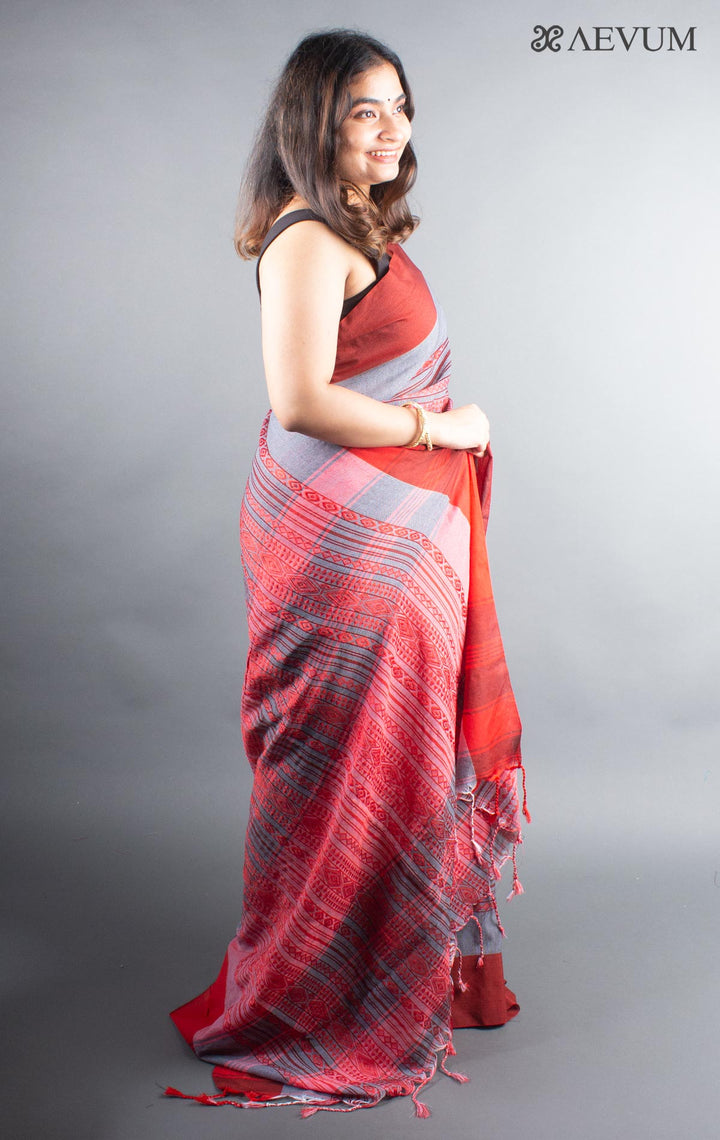 Dhaniyakhali Bengal Cotton Handloom Saree - 5547 - AEVUM