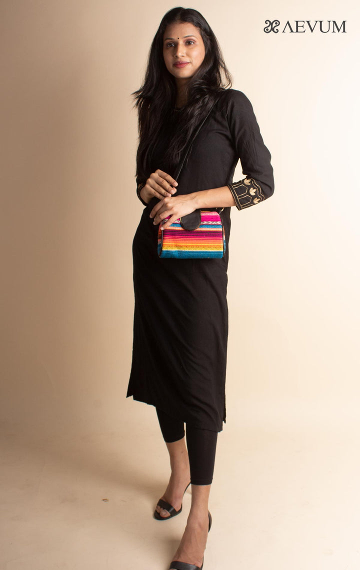 Woven Fabric Classic Sling Bag - 3091 Bags AEVUM
