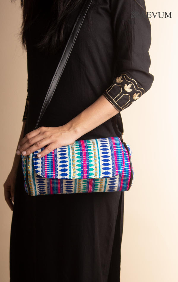 Woven Fabric Duffle Sling Bag - 3113 - AEVUM