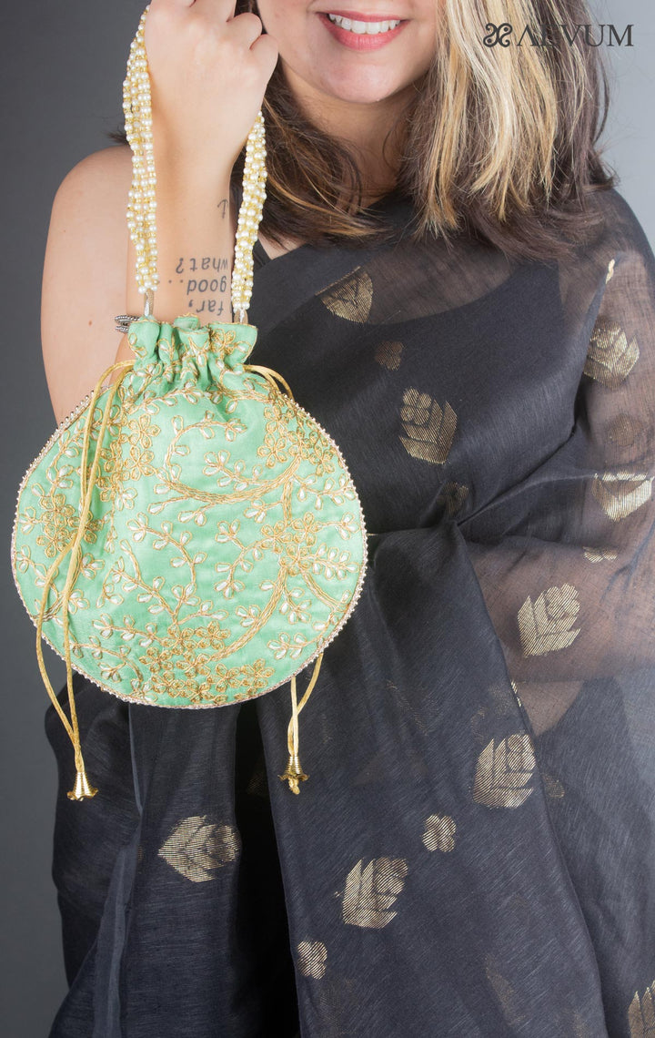 Embroidered Potli Bag - 6236 - AEVUM