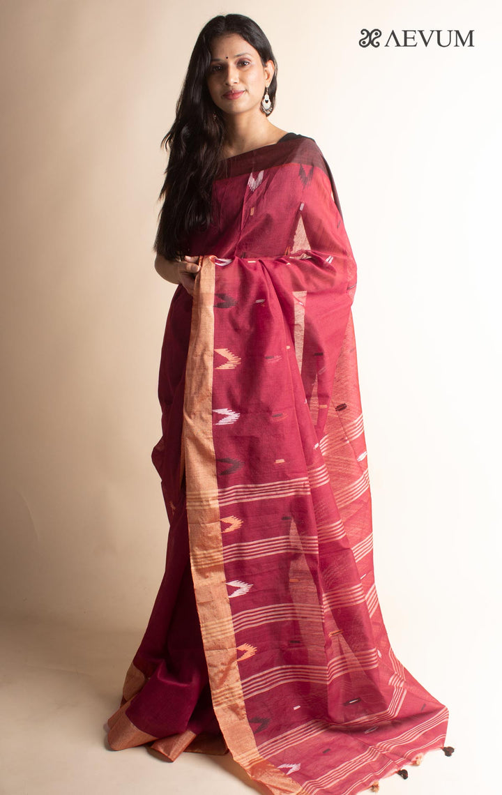 Tant Cotton Silk Bengal Handloom Saree - 3501 - AEVUM