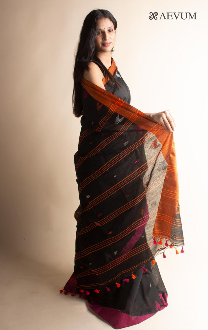Tant Cotton Silk Bengal Handloom Saree - 3502 - AEVUM