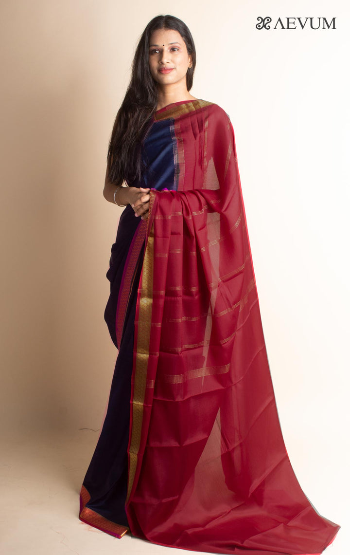 Mysore Silk Saree with Silk Mark - 3513 - AEVUM