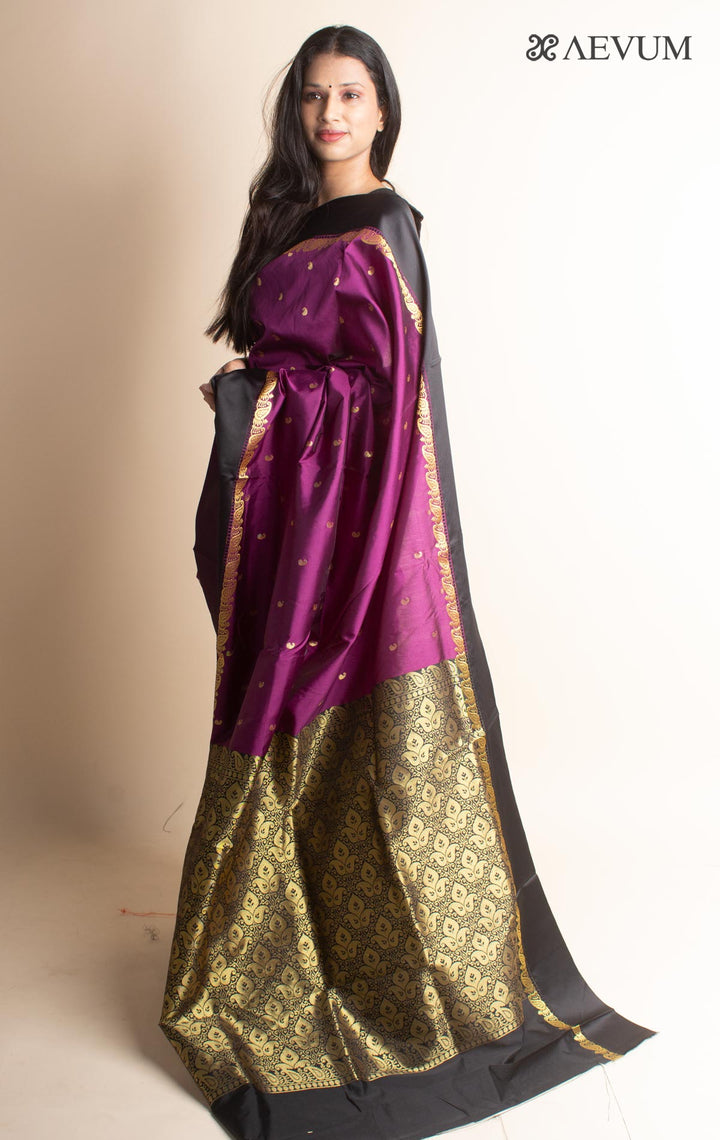 Soft Silk Gorod Saree With Zari Motifs - 3517 - AEVUM