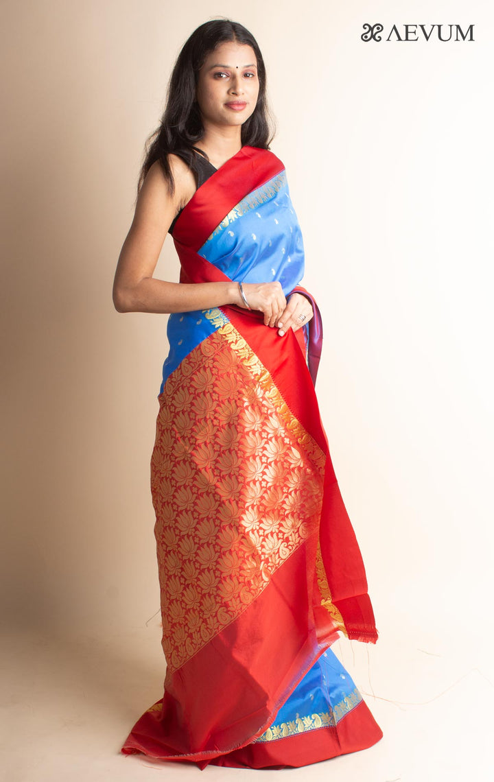 Soft Silk Gorod Saree With Zari Motifs - 3520 - AEVUM