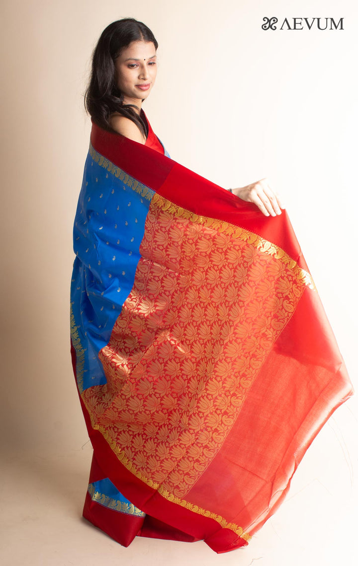 Soft Silk Gorod Saree With Zari Motifs - 3520 - AEVUM