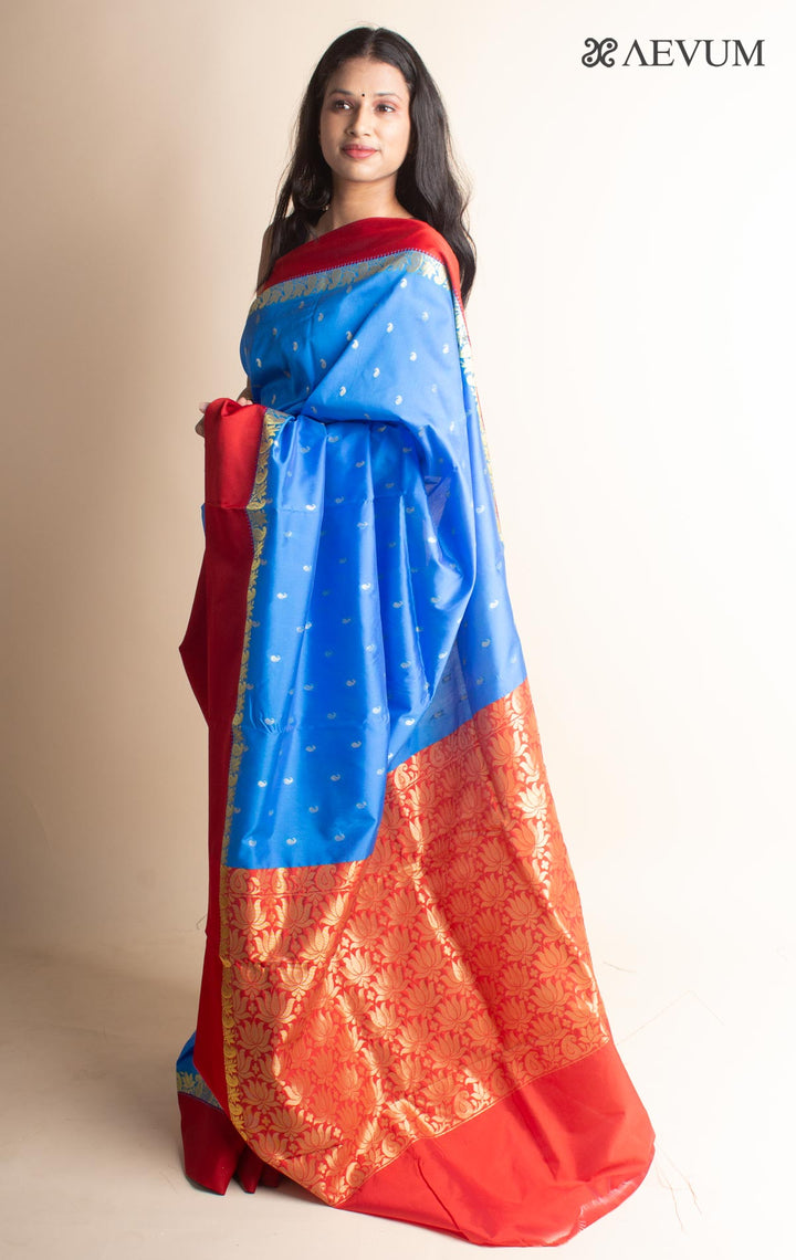 Soft Silk Gorod Saree With Zari Motifs - 3520 - AEVUM