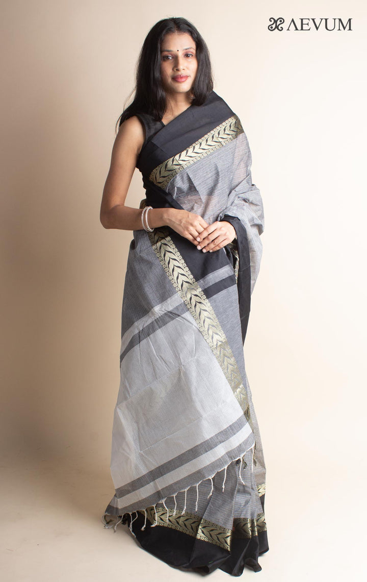 Bangladeshi Cotton Handloom Saree Without Blouse Piece - 3524 - AEVUM