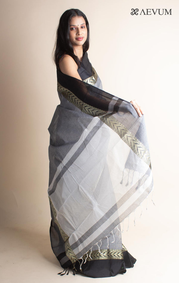 Bangladeshi Cotton Handloom Saree Without Blouse Piece - 3524 - AEVUM