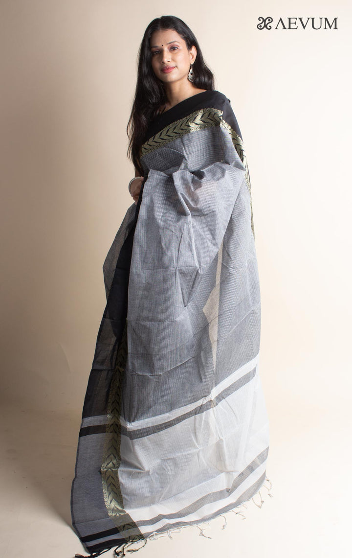 Bangladeshi Cotton Handloom Saree Without Blouse Piece - 3524 - AEVUM
