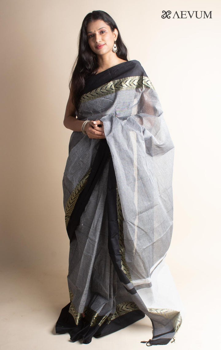 Bangladeshi Cotton Handloom Saree Without Blouse Piece - 3524 - AEVUM