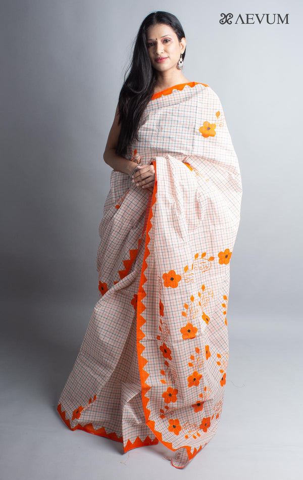 Begampuri Applique Work Saree - 3720 - AEVUM