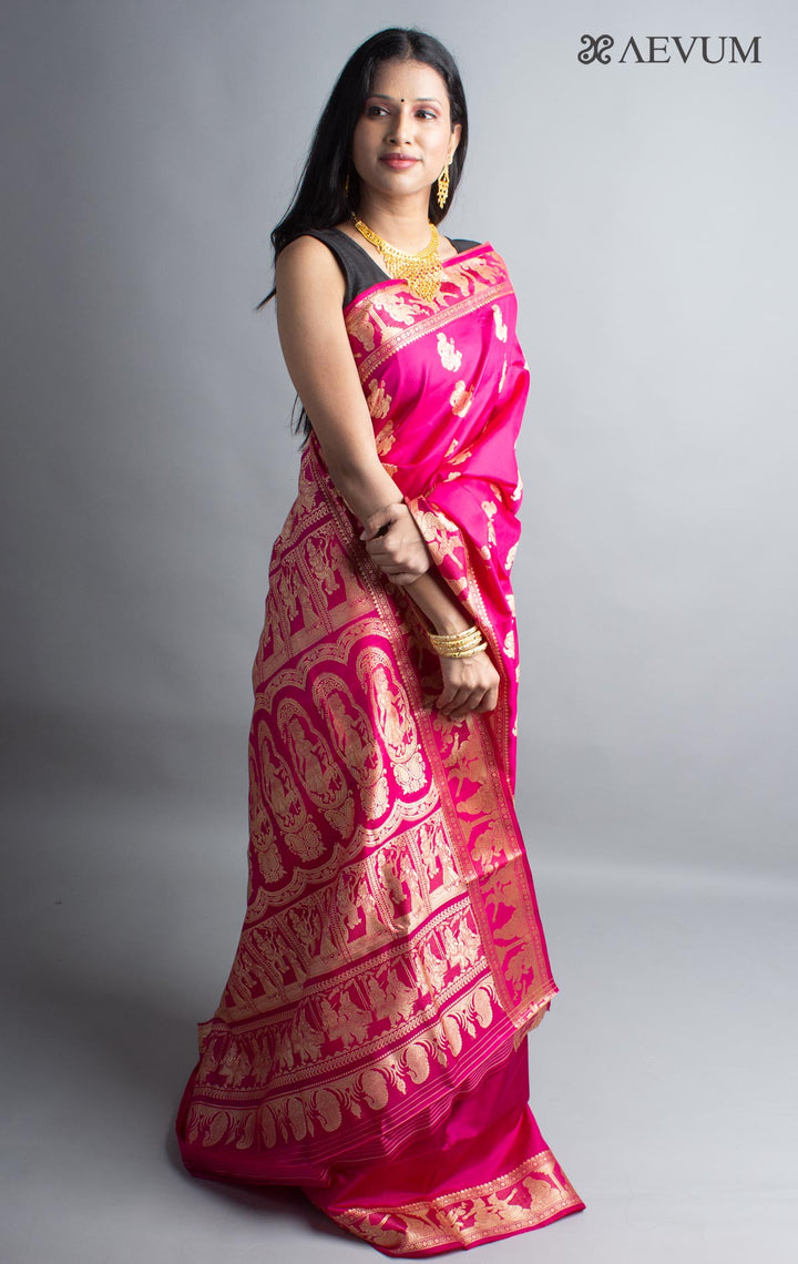 Pure Baluchari Silk Saree with Silk Mark - 3740 - AEVUM
