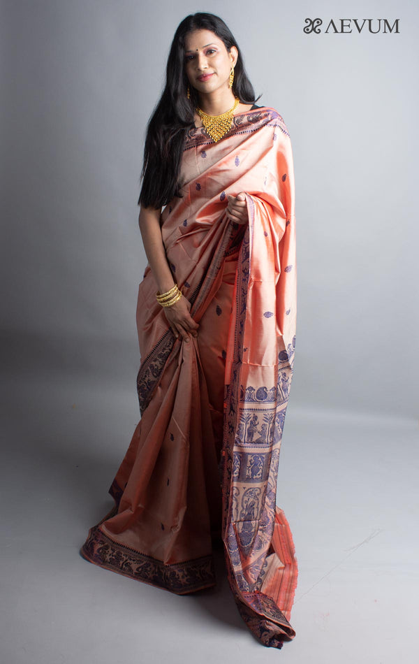 Pure Baluchari Silk Saree with Silk Mark - 3741 - AEVUM