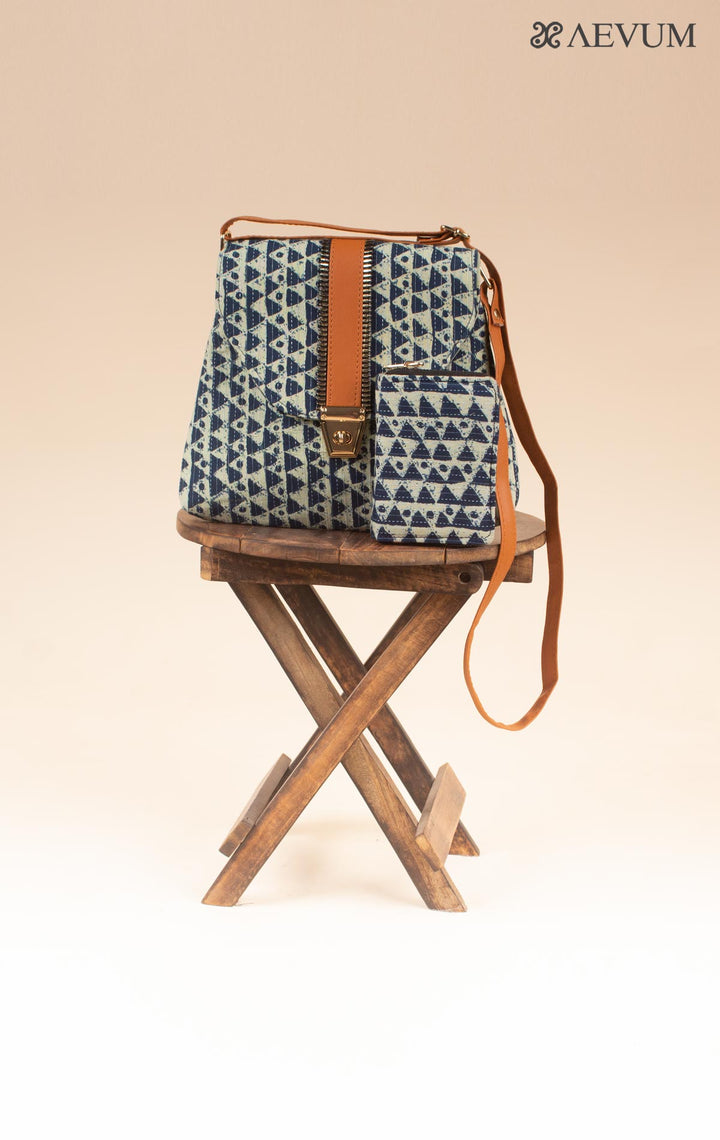 Ikkat Design Fabric Sling Bag - 3870 - AEVUM