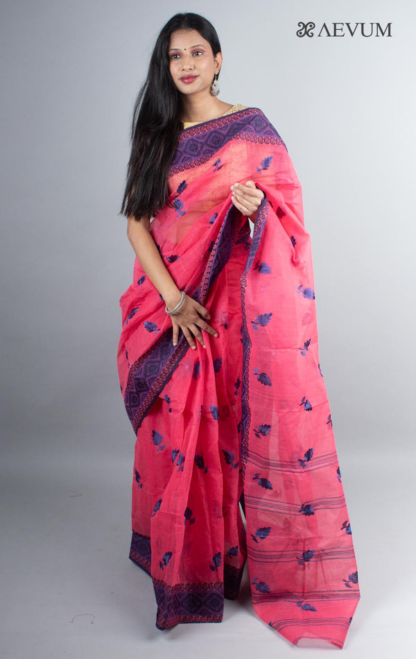 Bengal Cotton Tant Saree with Embroidery - 3987 - AEVUM