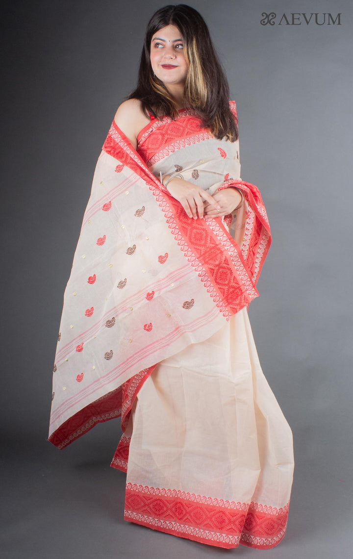 Bengal Cotton Tant Saree with Embroidery - 3989 Saree Riya's Collection   