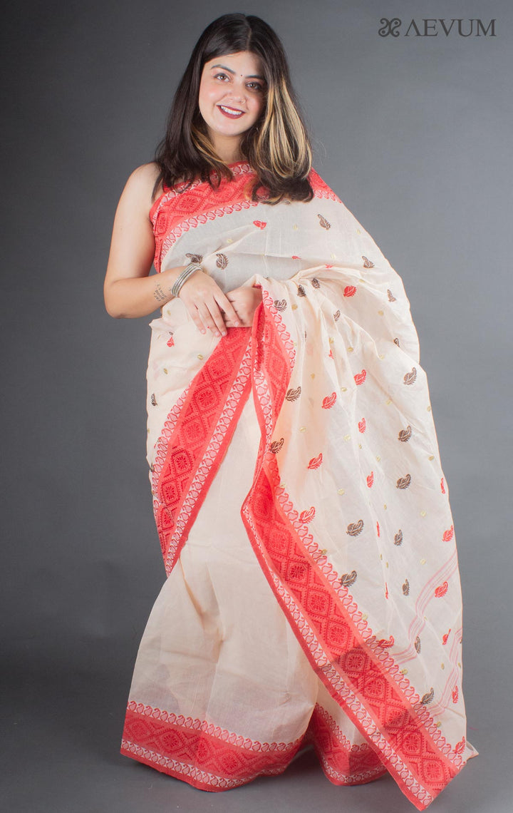 Bengal Cotton Tant Saree with Embroidery - 3989 Saree Riya's Collection   