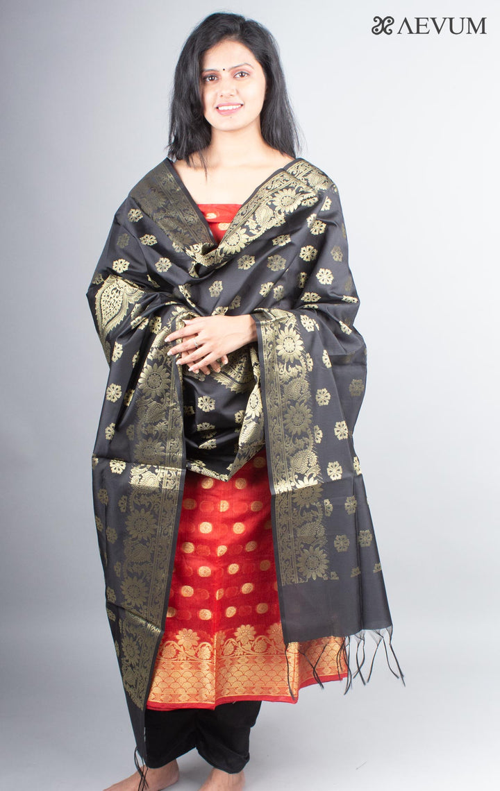 Unstitched Banarasi Silk Kurta Set - 3999 - AEVUM