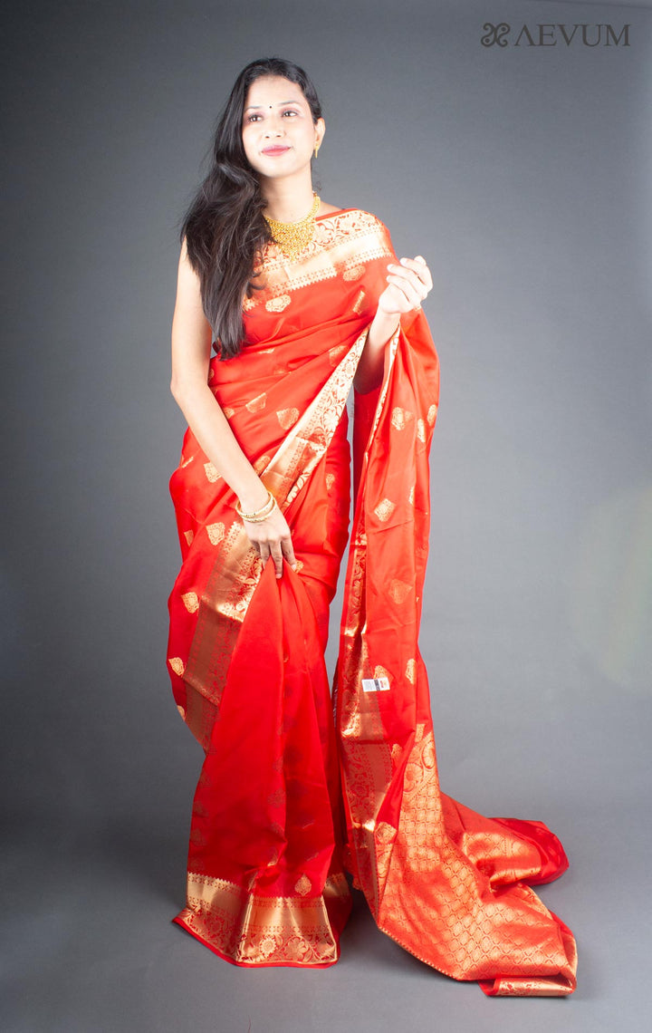Kanjivaram Banarasi work Pure Silk Saree with Silk Mark - 5766 - AEVUM