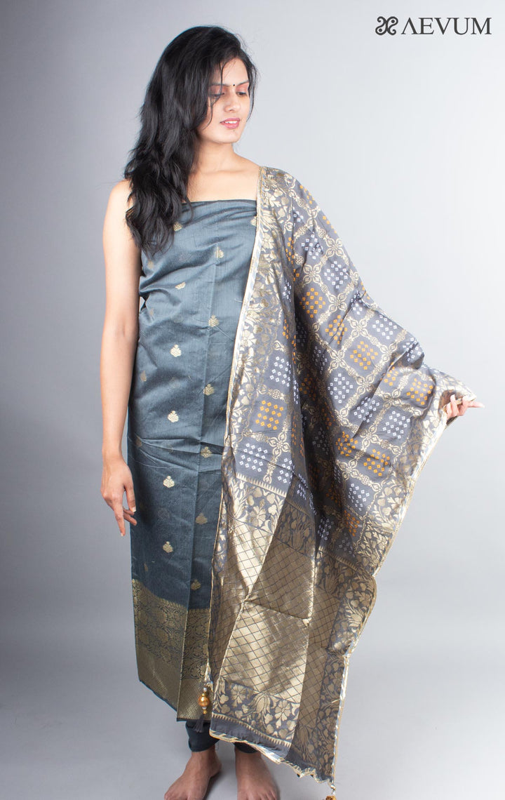 Unstitched Banarasi Silk Kurta Set - 4001 - AEVUM