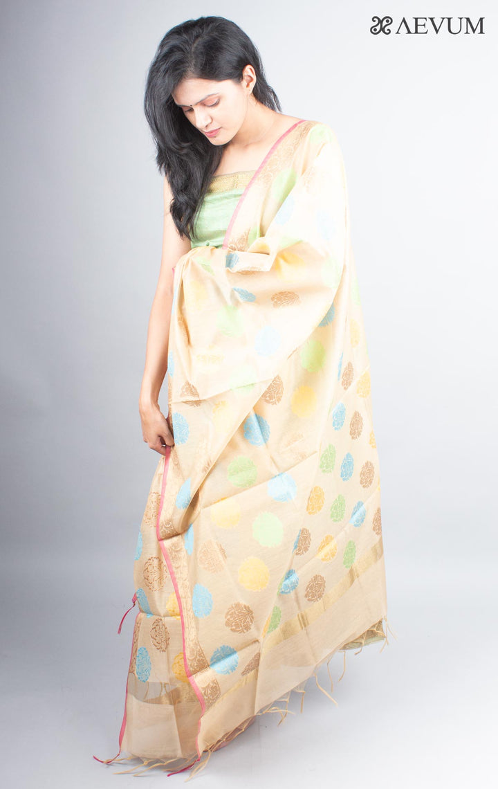 Unstitched Banarasi Silk Kurta Set - 4005 - AEVUM