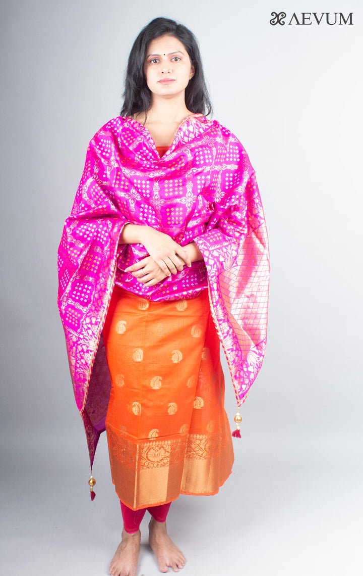 Unstitched Banarasi Silk Kurta Set - 4006 - AEVUM