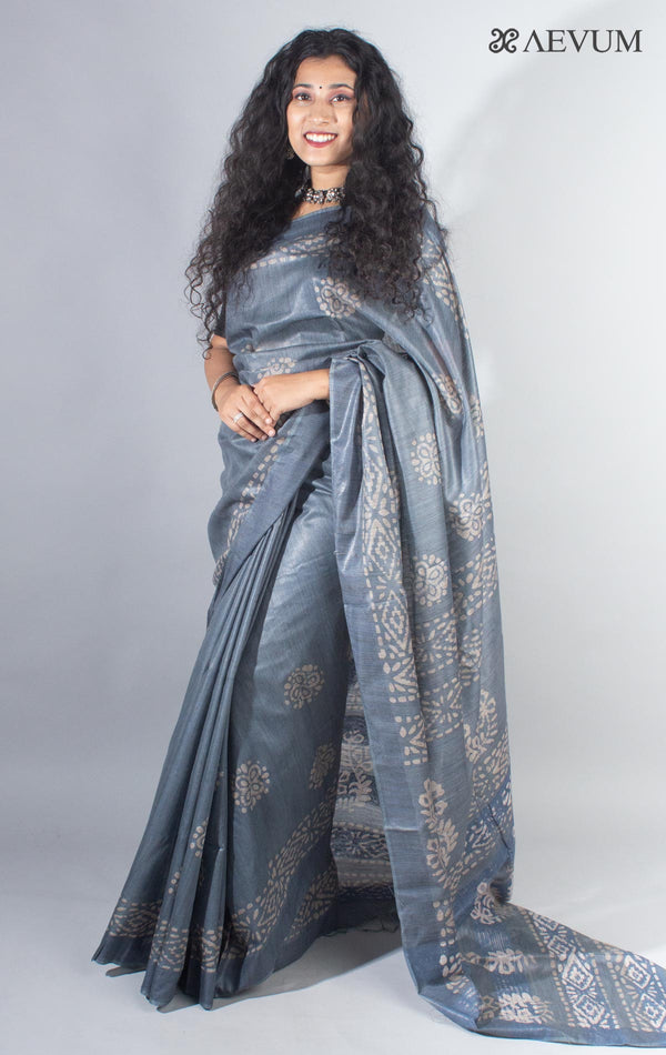 Baswada Silk Saree with Blouse Piece - 4127 - AEVUM