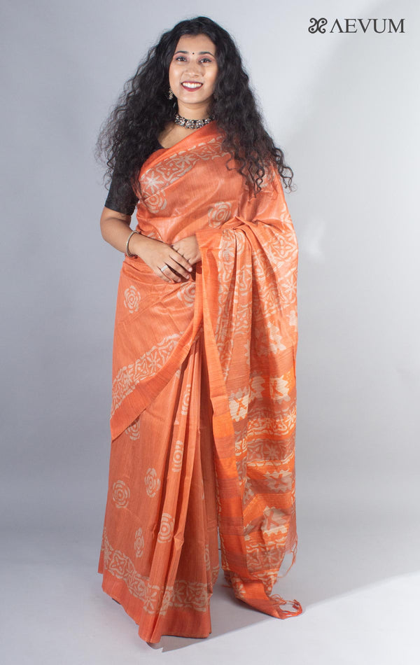 Baswada Silk Saree with Blouse Piece - 4128 - AEVUM