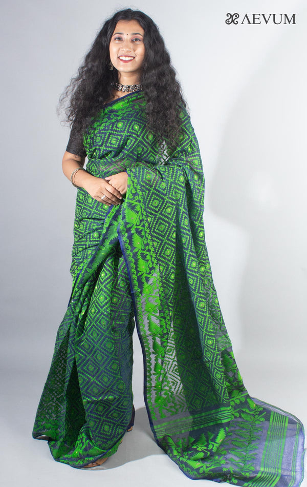 Bangladeshi Style Jalbandi Jamdani Saree without Blouse Piece - 4132 Saree AEVUM   