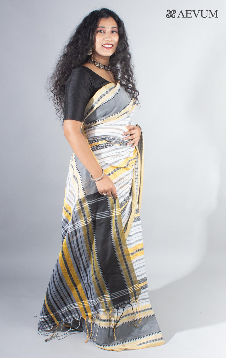 Dhaniyakhali Bengal Cotton Handloom Saree - 4139 - AEVUM