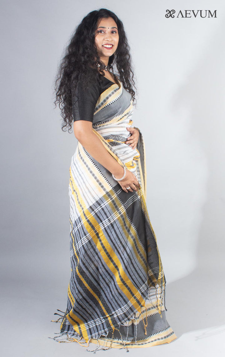 Dhaniyakhali Bengal Cotton Handloom Saree - 4139 - AEVUM