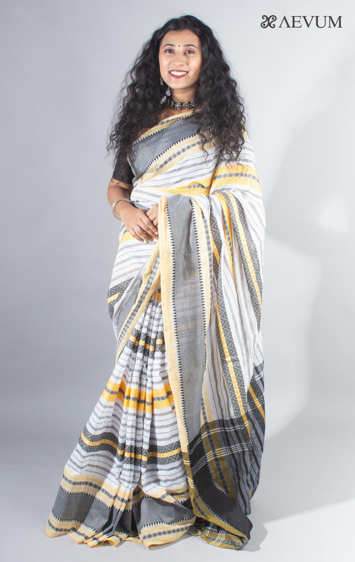 Dhaniyakhali Bengal Cotton Handloom Saree - 4139 - AEVUM