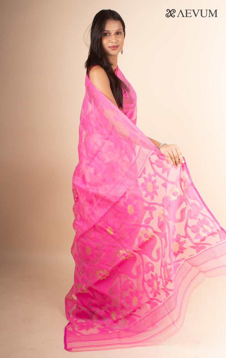 Paddo Dhakai Jamdani Saree without Blouse Piece - 4393 - AEVUM