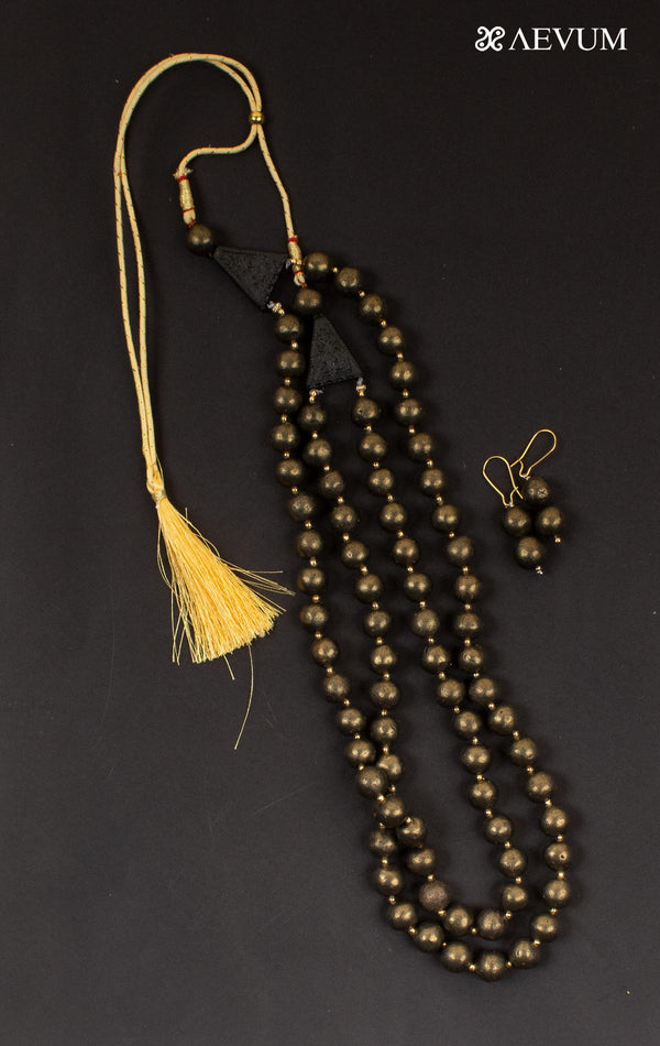 Beaded Terracotta Handmade Necklace Set - 4396 Jewellery AEVUM   