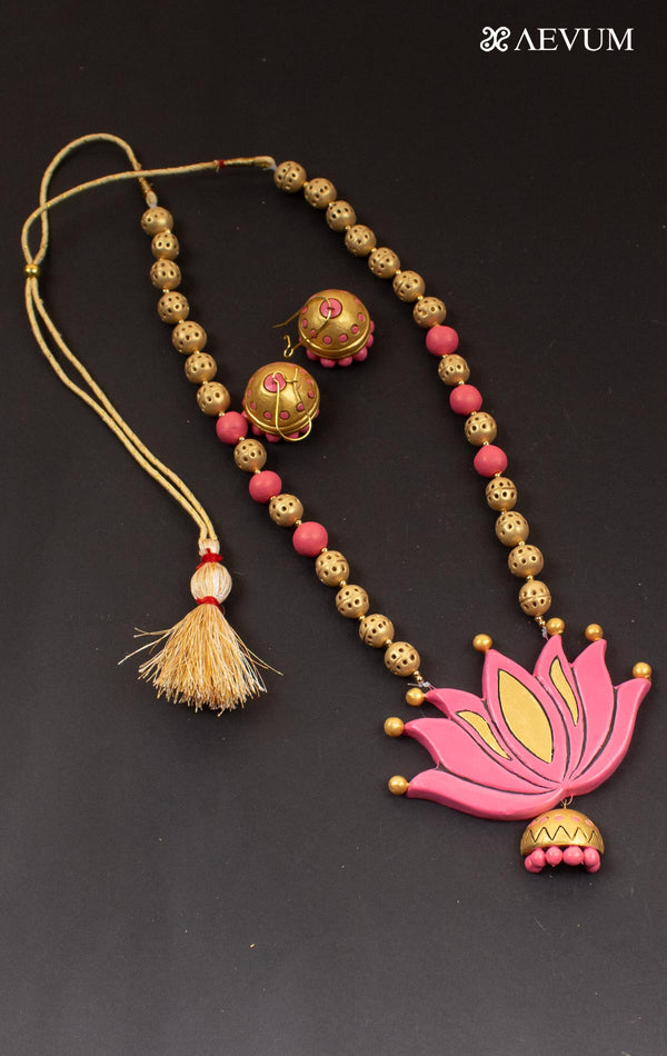Terracotta Handmade Necklace Set - 4397 Jewellery Kasturi Sengupta   