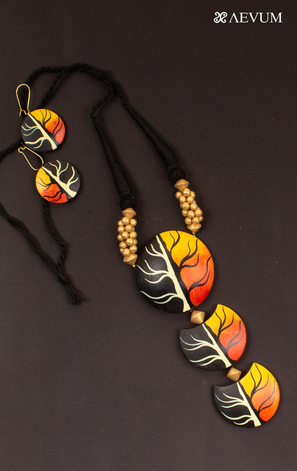 Terracotta Handmade Necklace Set - 4401 Jewellery Kasturi Sengupta   