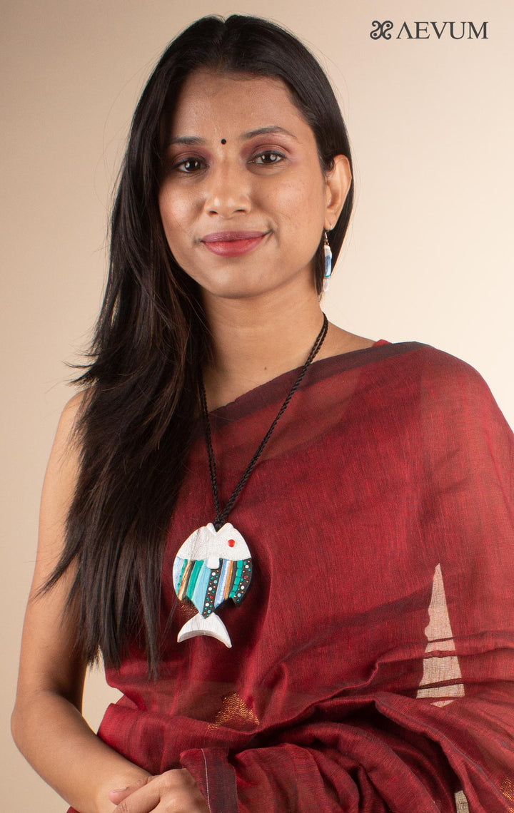Terracotta Handmade Necklace Set - 4402 Jewellery AEVUM