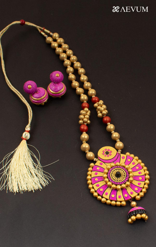Terracotta Handmade Necklace Set - 4406 Jewellery Kasturi Sengupta   