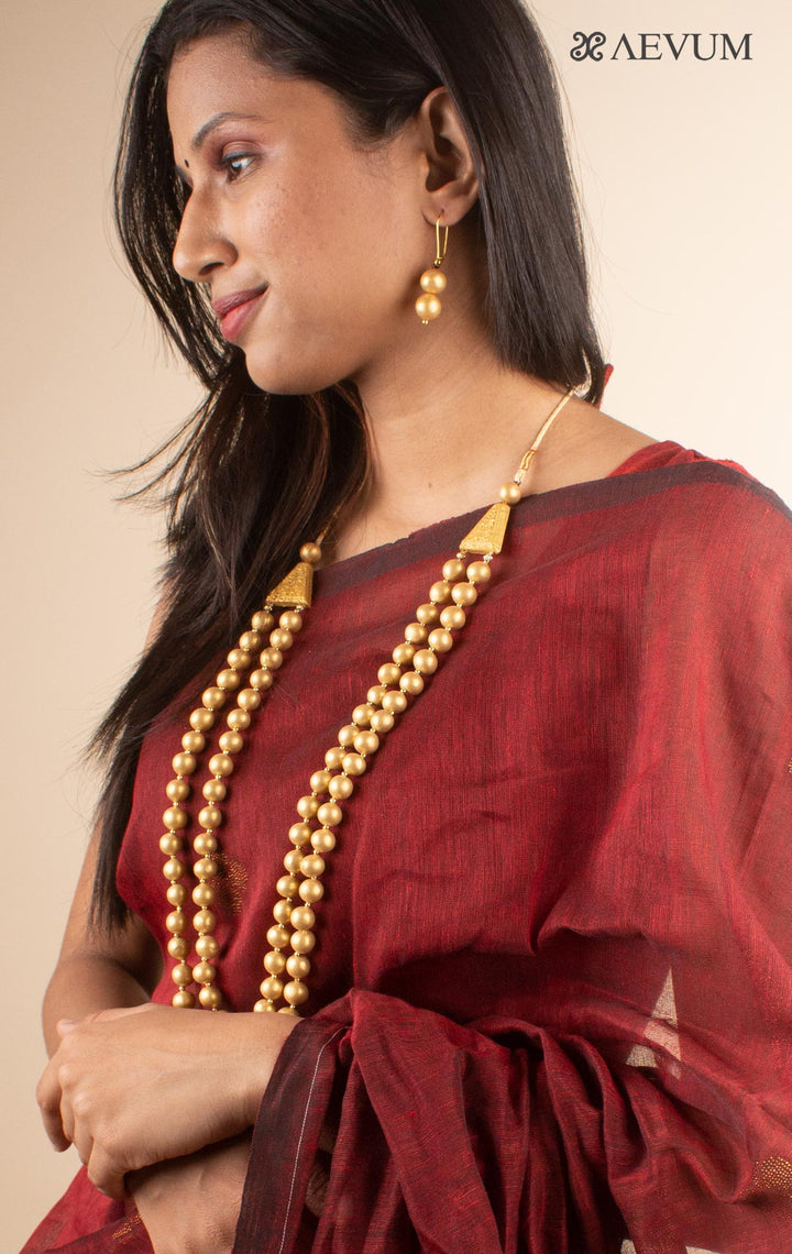 Terracotta Handmade Necklace Set - 4407 Jewellery AEVUM