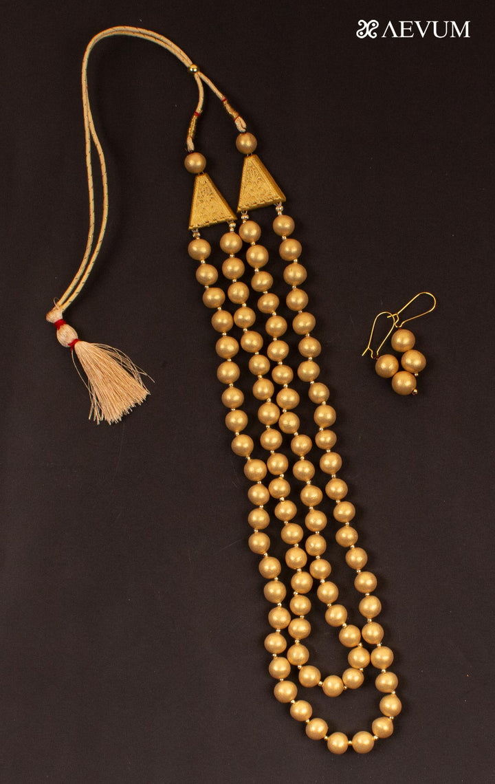 Terracotta Handmade Necklace Set - 4407 Jewellery AEVUM