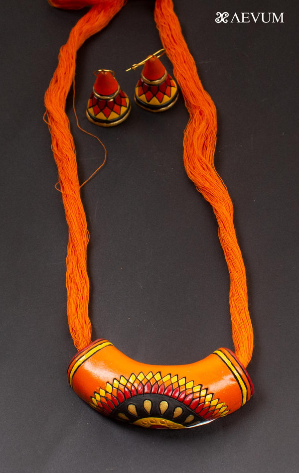 Terracotta Handmade Necklace Set - 4408 Jewellery Kasturi Sengupta   