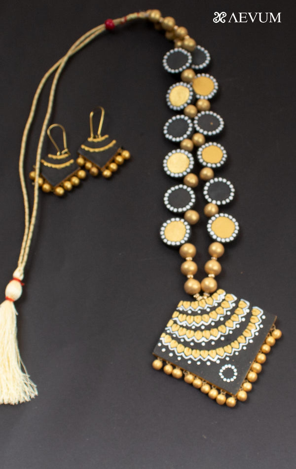 Terracotta Handmade Necklace Set - 4409 Jewellery Kasturi Sengupta   