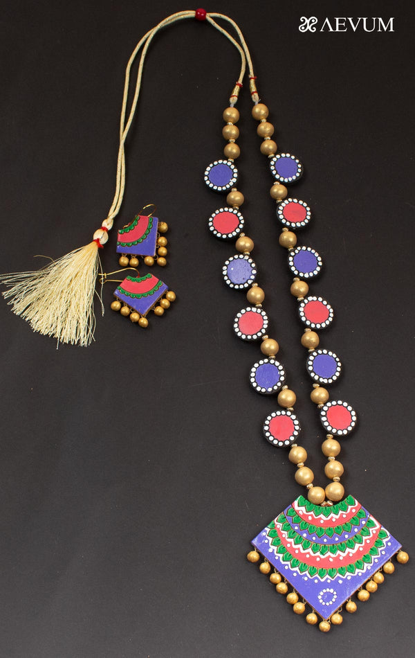 Terracotta Handmade Necklace Set - 4410 Jewellery Kasturi Sengupta   